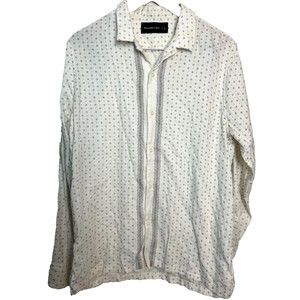 ABERCROMBIE & FITCH Shirt Mens L Woven Button Down Long Sleeve Western Floral